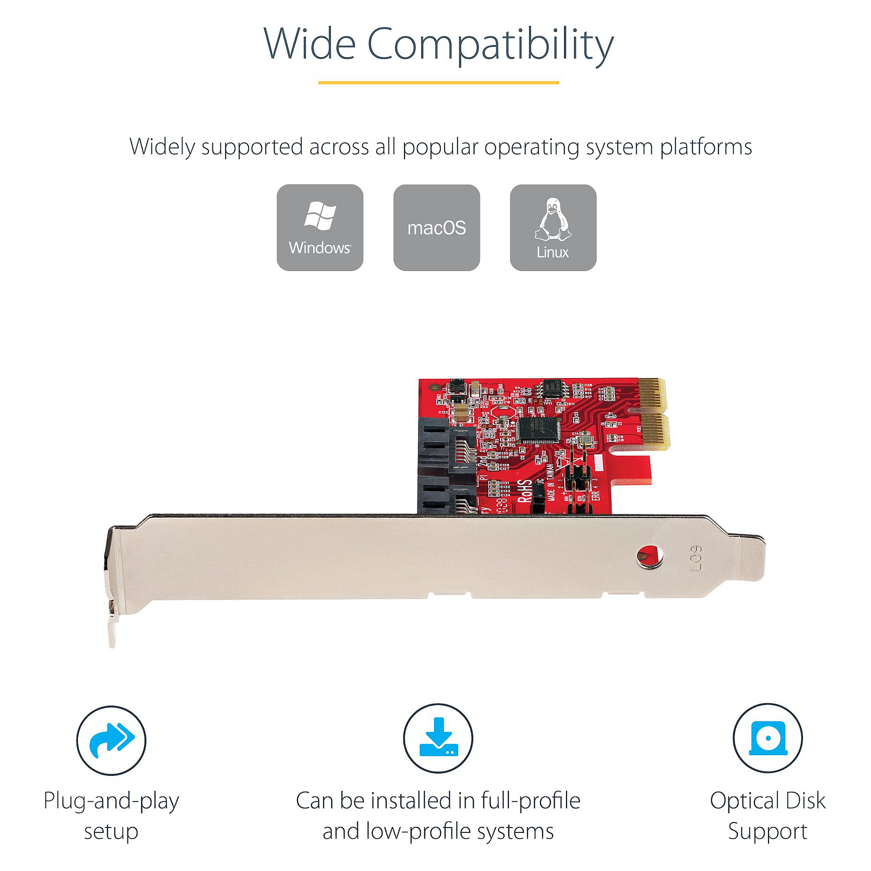 PCIe KARTICA STARTECH SATA PCIe Card (2 porta, 6Gbps, RAID)-22