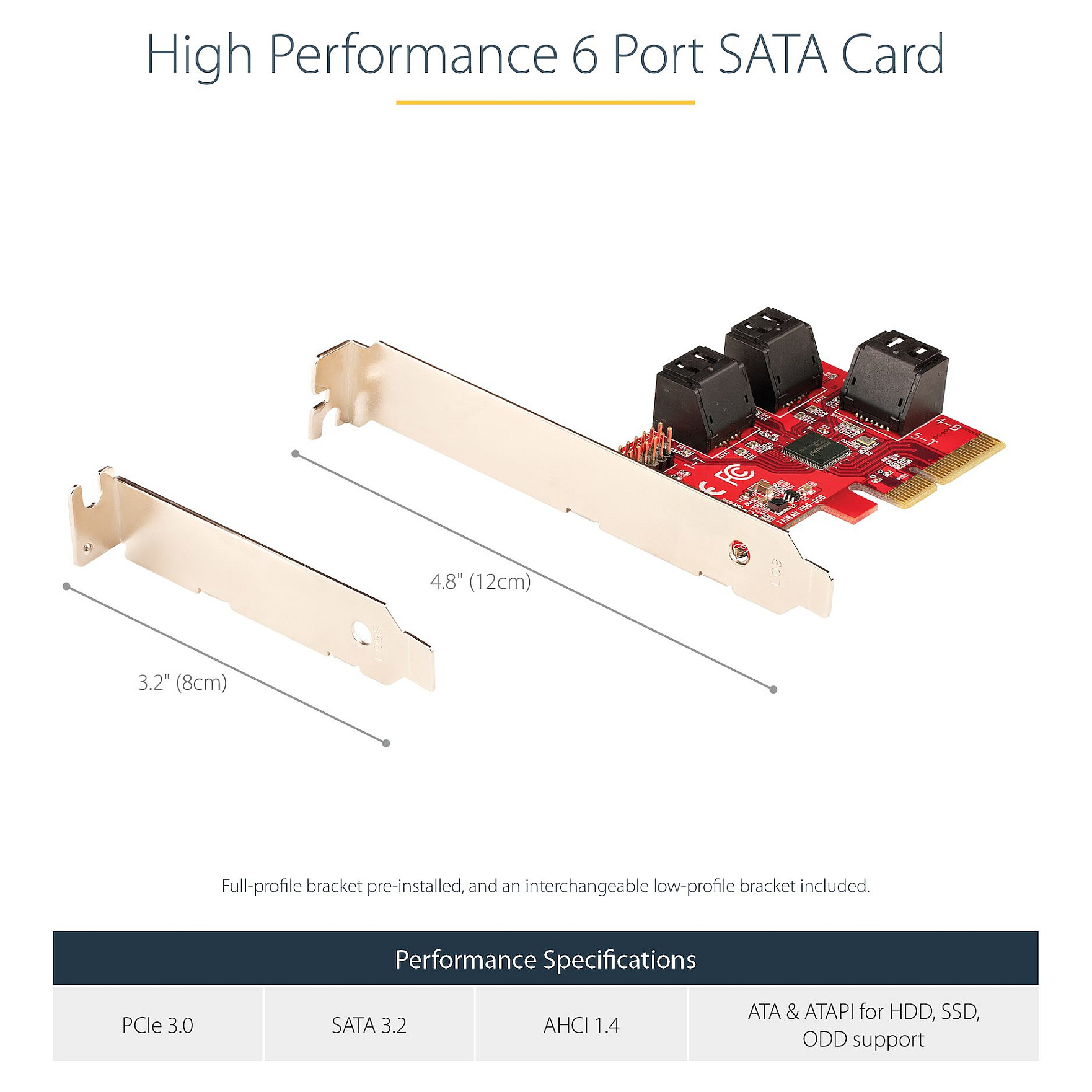 SATA PCIe kontroler STARTECH.COM 6-portni (6P6G-PCIE-SATA-CARD)-11