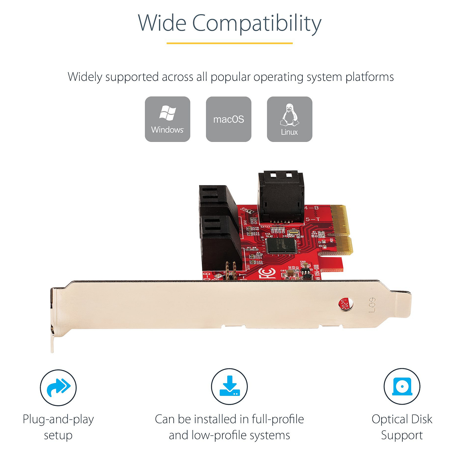 SATA PCIe kontroler STARTECH.COM 6-portni (6P6G-PCIE-SATA-CARD)-13