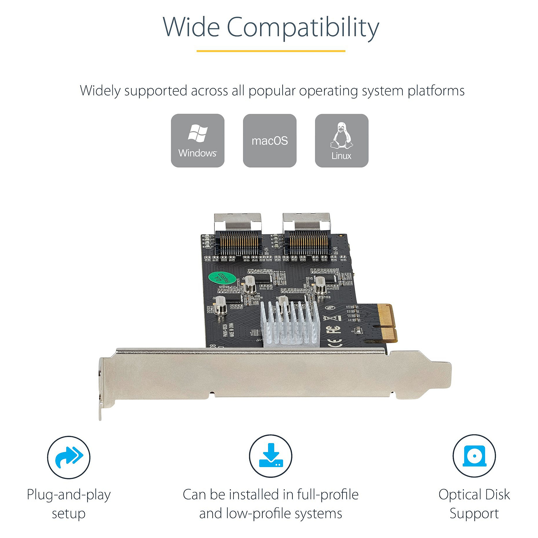 PCIe SATA kontroler STARTECH.COM 8P6G-PCIE-SATA-CARD, 8-portni, 6Gbps, PCIe x4-11