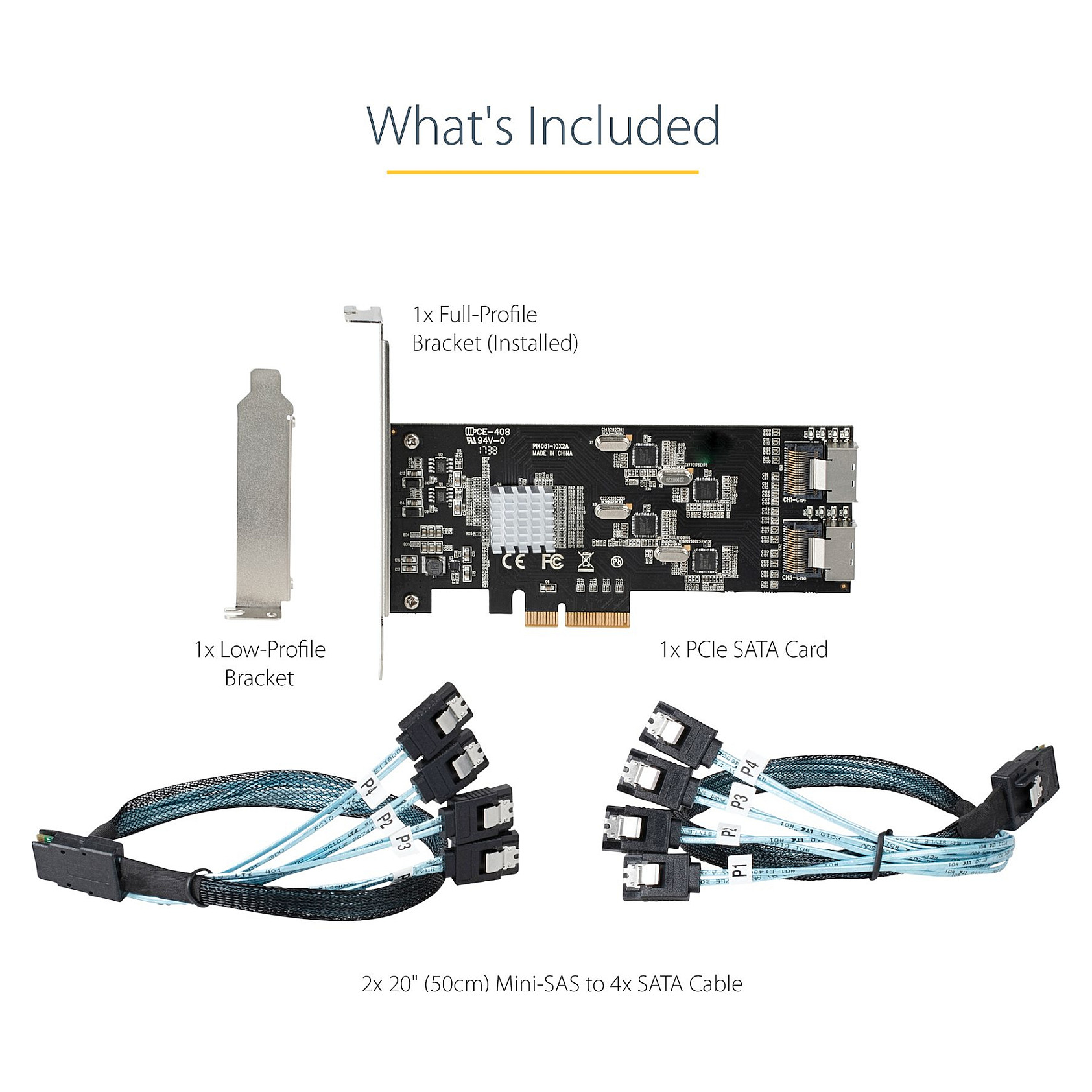 PCIe SATA kontroler STARTECH.COM 8P6G-PCIE-SATA-CARD, 8-portni, 6Gbps, PCIe x4-14