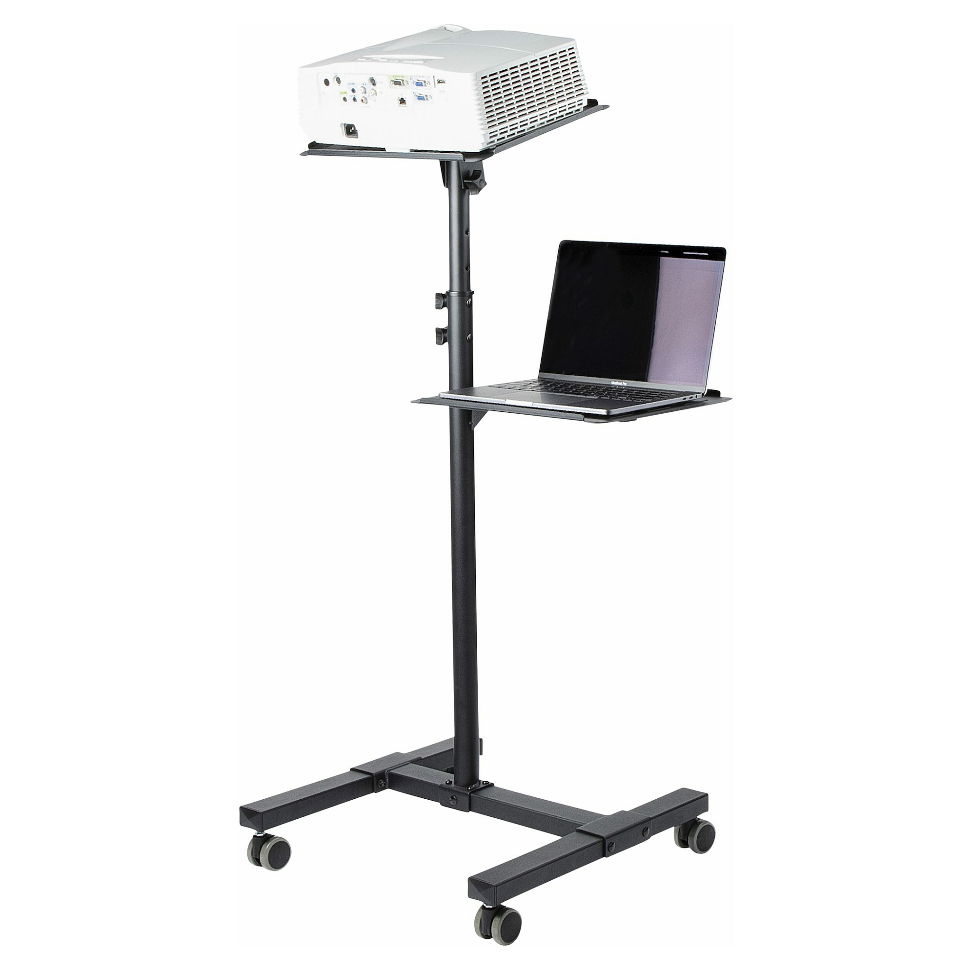 Pokretni stalak za projektor i laptop STARTEHC.COM (pomično, 2 police drže po 10 kg svaka, podesiva visina, kolica za AV prezentacije s kotačima, zaključavajuće)-11