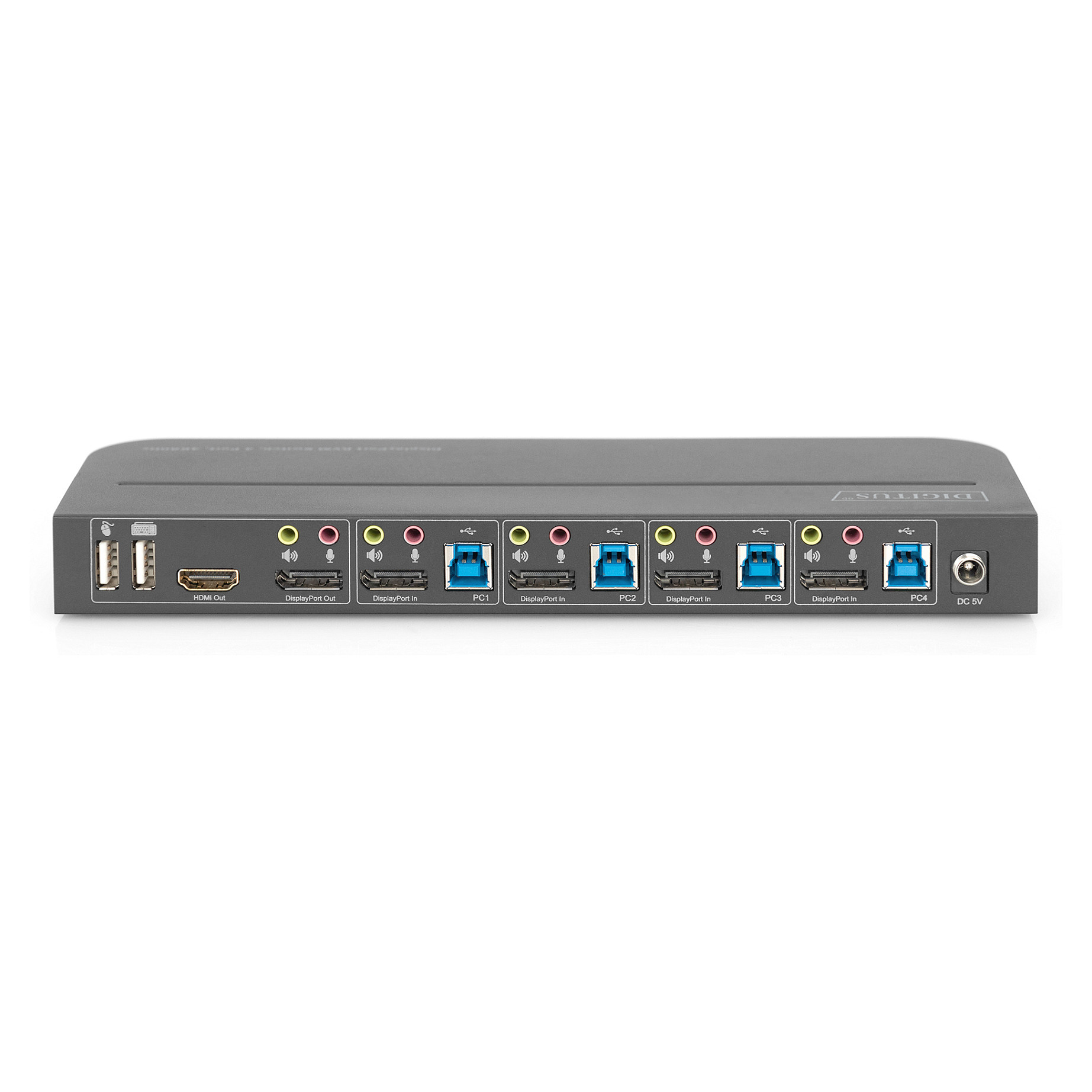 Prekidač za KVM / audio DIGITUS (4 priključka)-6