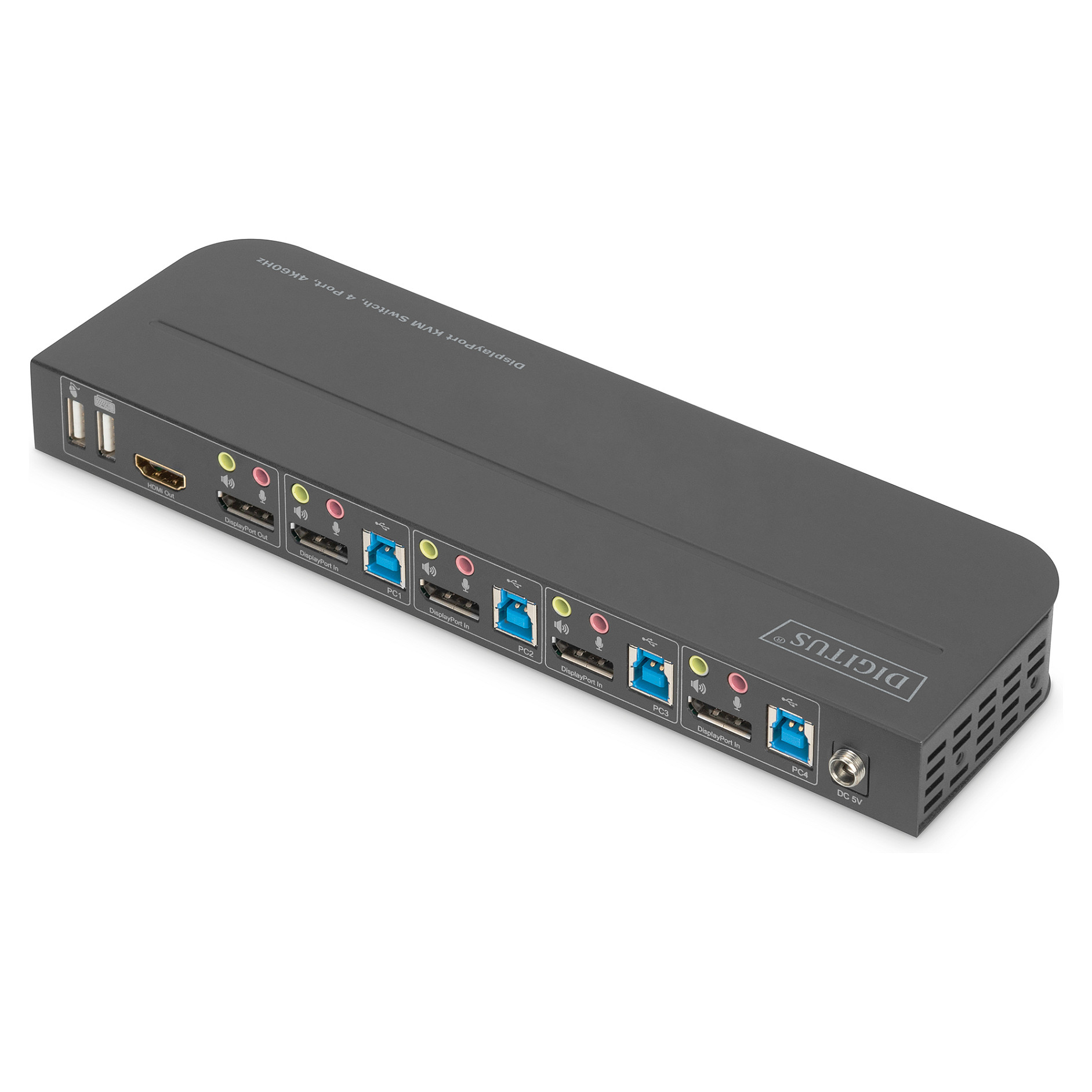 Prekidač za KVM / audio DIGITUS (4 priključka)-8