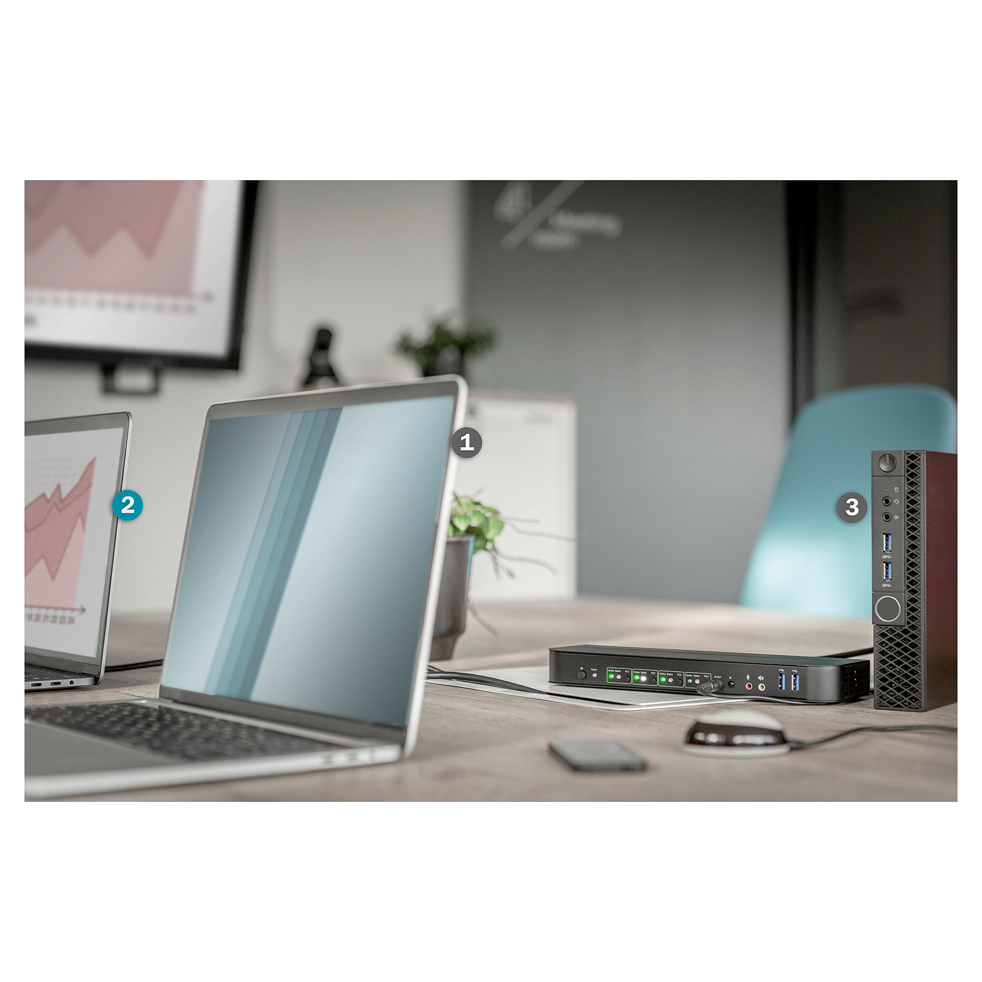 Prekidač za KVM / audio DIGITUS (4 priključka)-10