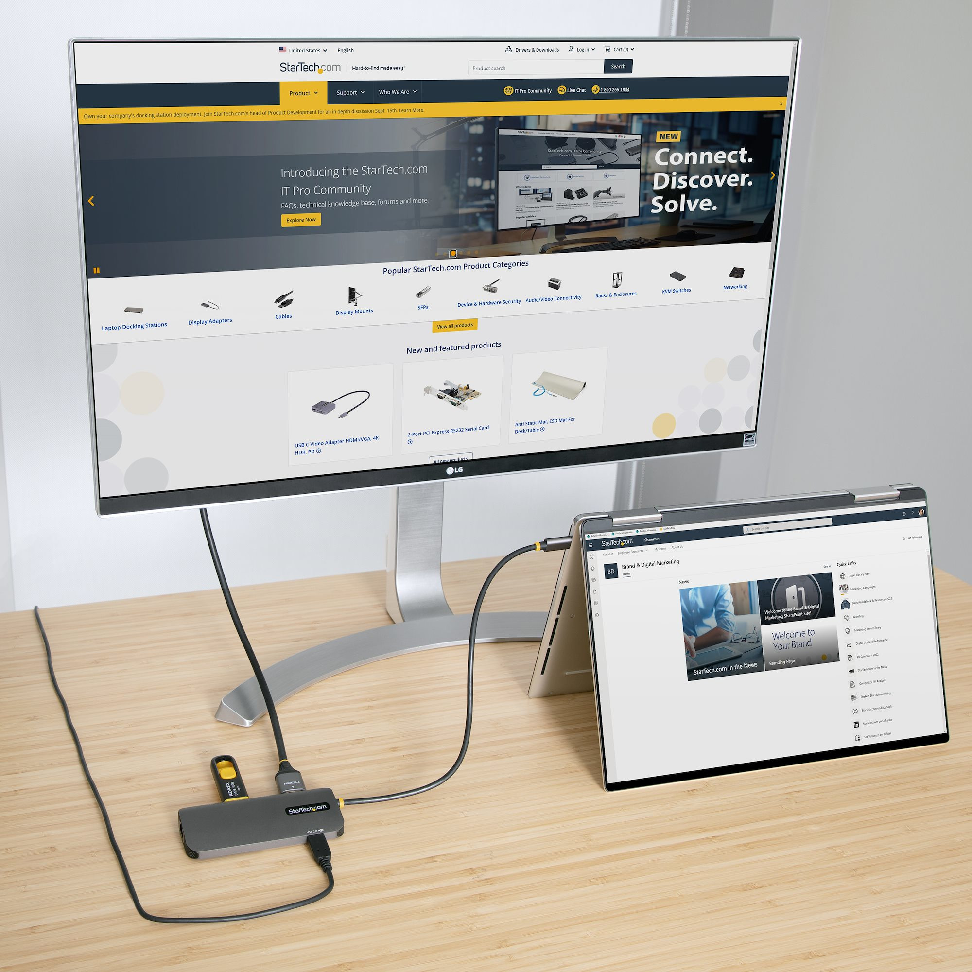 USB-C STARTECH.COM višenamjenski adapter (4K 60Hz HDMI, 3-portni USB-A 3.2 hub, 100W napajanje, GbE)-11