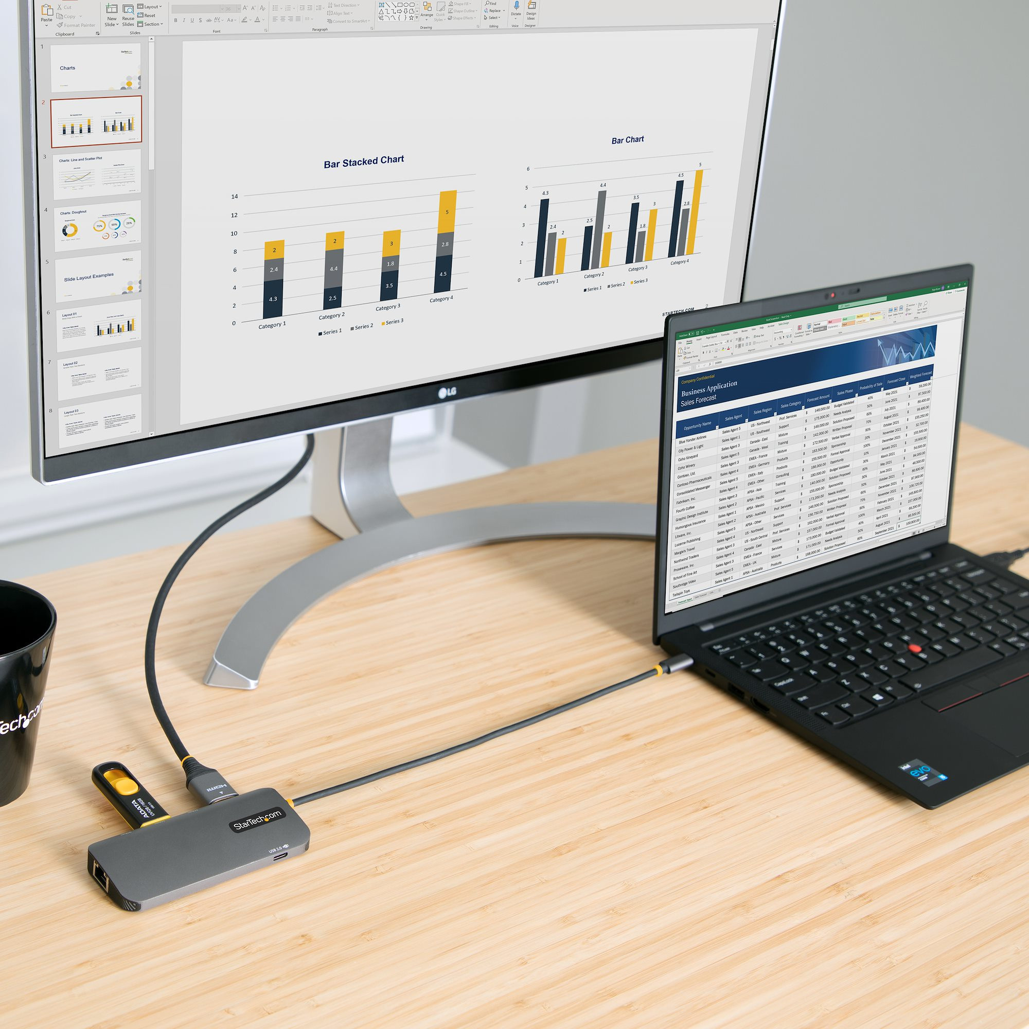 USB-C STARTECH.COM višenamjenski adapter (4K 60Hz HDMI, 3-portni USB-A 3.2 hub, 100W napajanje, GbE)-20