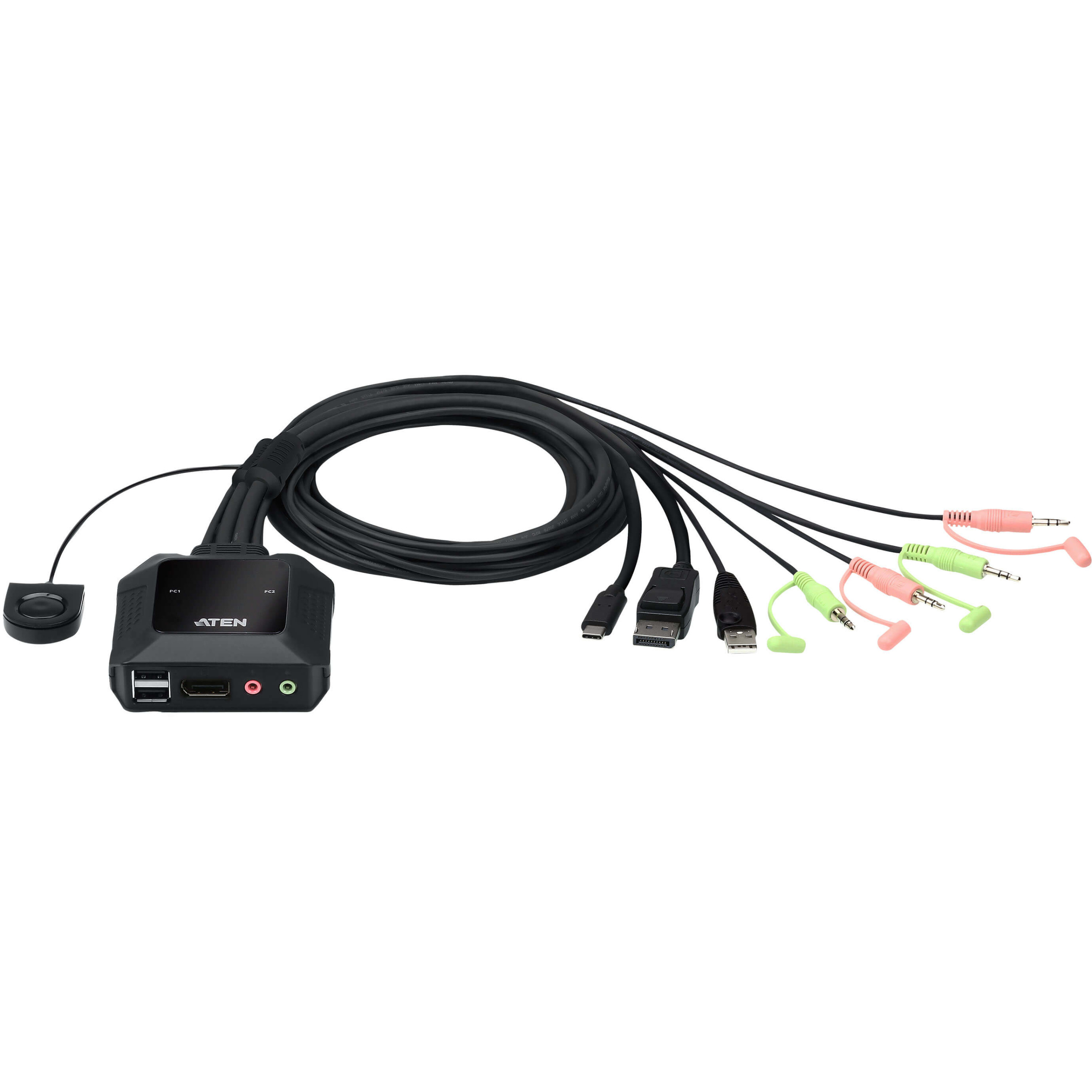 Kabel KVM Switch ATEN 2P USB-C DP Hybrid CS52DP-1