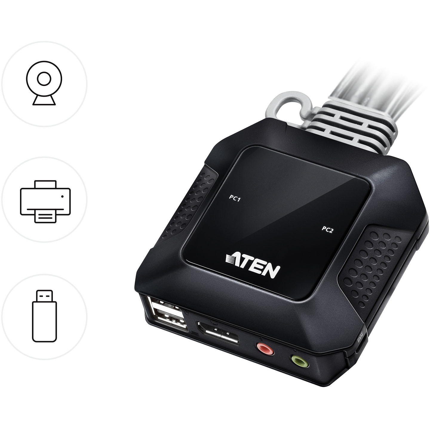 Kabel KVM Switch ATEN 2P USB-C DP Hybrid CS52DP-6