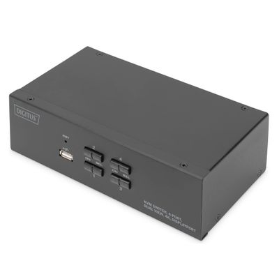 KVM prekidač DIGITUS DS-12882 (4 porta, dual display, 4K)