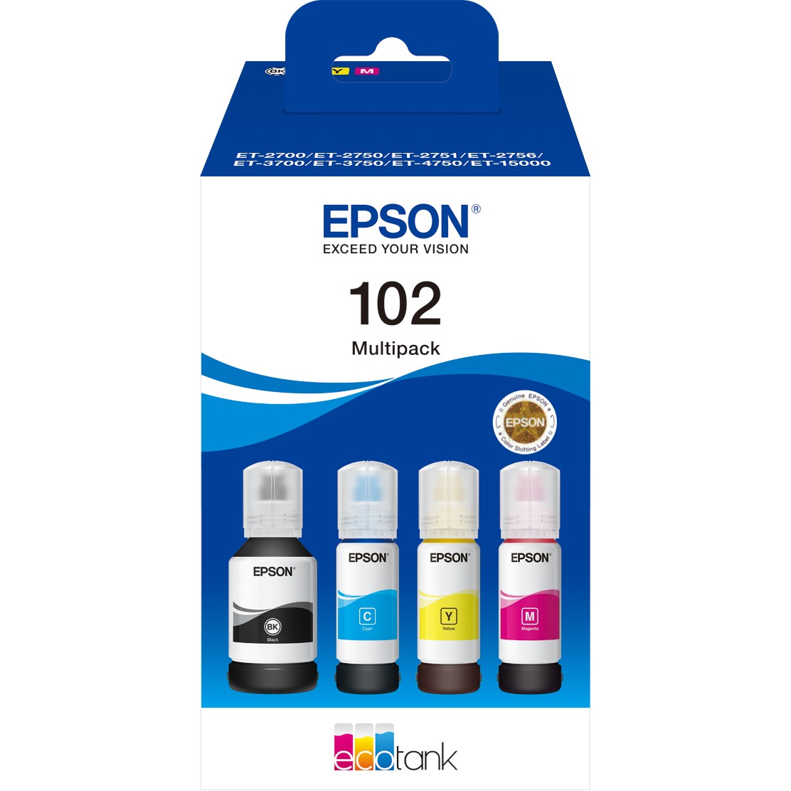 Spremnik s tintom EPSON 102 Multipack (4-pack, original) crna, žuta, cijan, magenta-1
