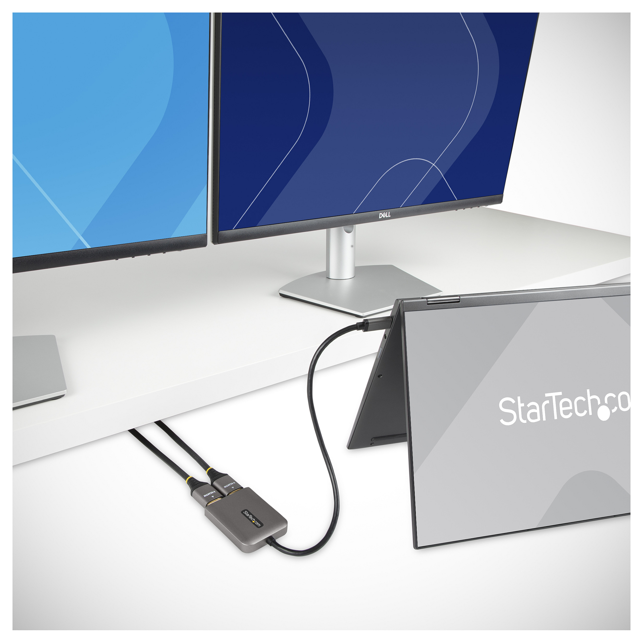 USB-C na dvostruki HDMI MST HUB STARTECH.COM (dvostruki HDMI 4K 60Hz, USB Type C višemonitorski adapter za prijenosno računalo s dužinom:1ft (30cm) kabelom ,-14