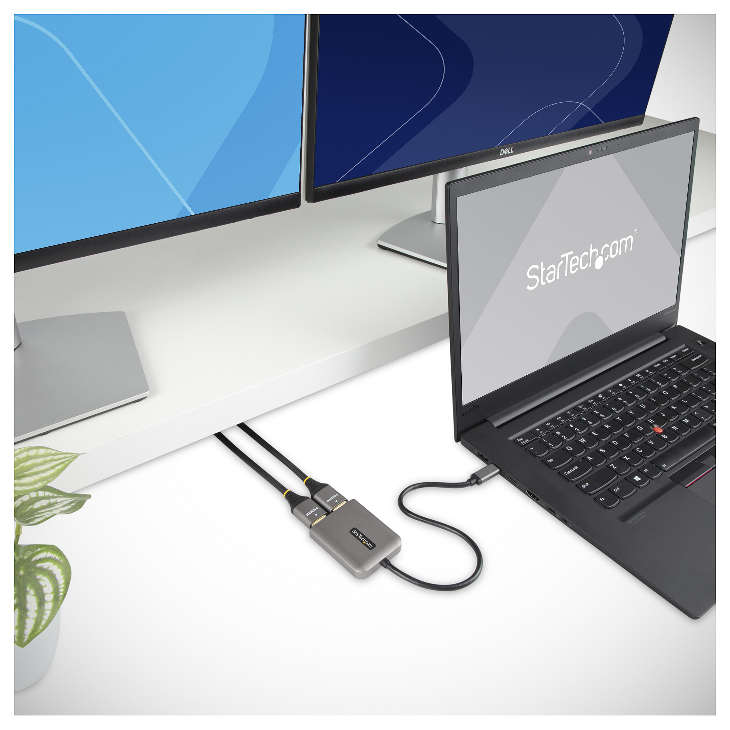 USB-C na dvostruki HDMI MST HUB STARTECH.COM (dvostruki HDMI 4K 60Hz, USB Type C višemonitorski adapter za prijenosno računalo s dužinom:1ft (30cm) kabelom ,-15
