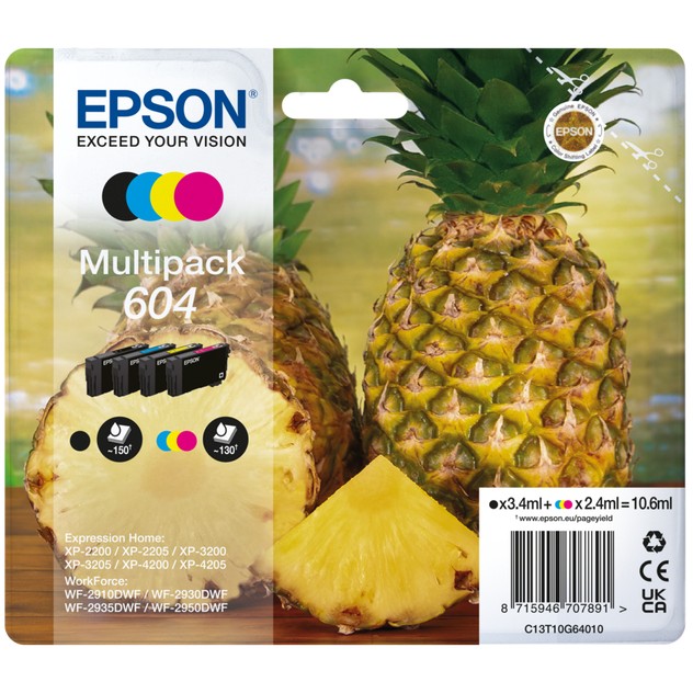 Tinta EPSON 604 Multipack (crna boja, žuta boja, plava boja, magenta boja)-2