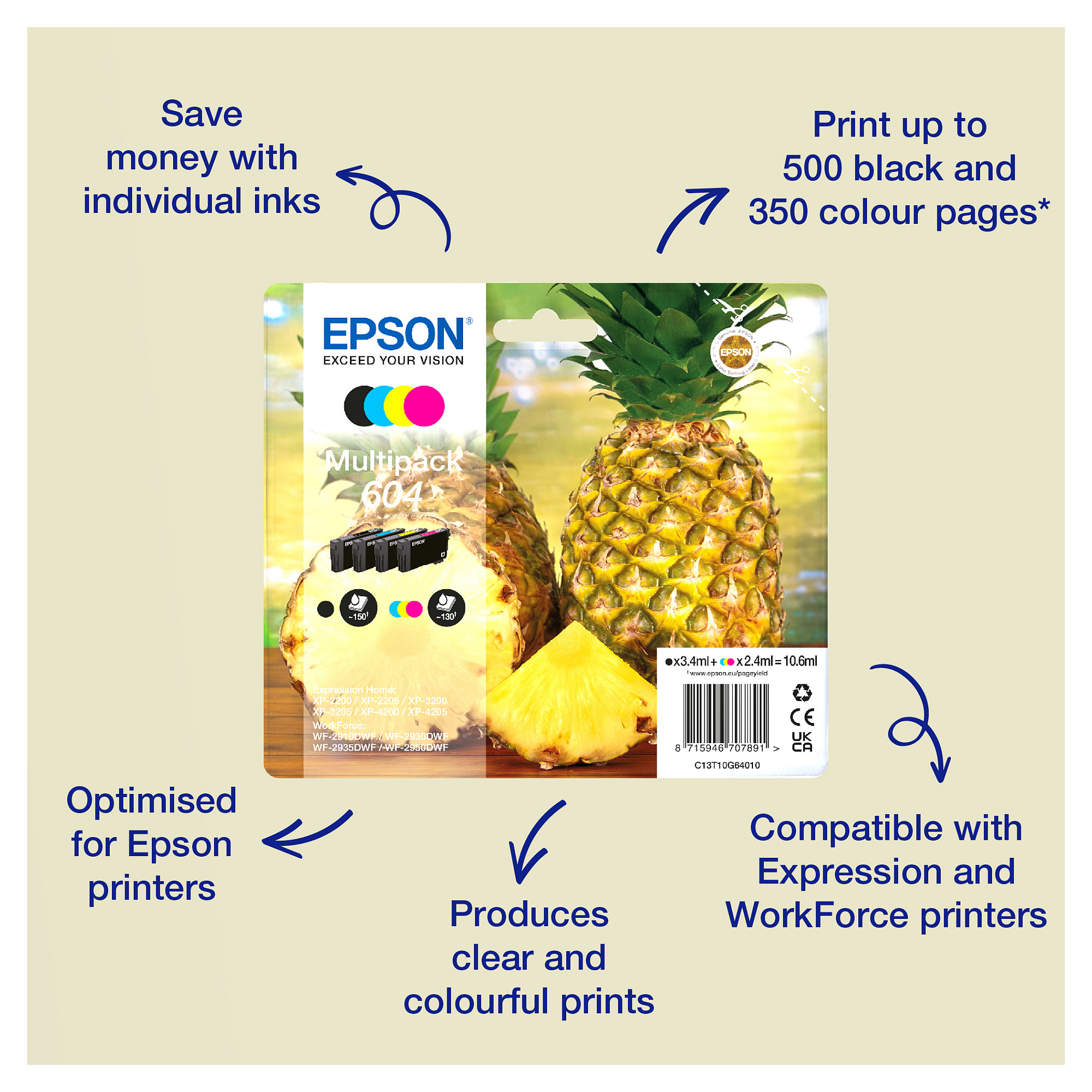 Tinta EPSON 604 Multipack (crna boja, žuta boja, plava boja, magenta boja)-7