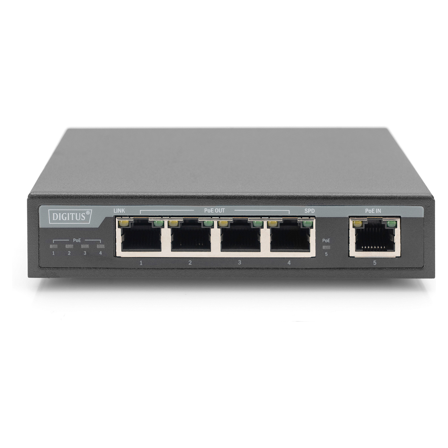 Prekidač DIGITUS ZUB DIGITUS Indoor PoE Extender (60 W PoE, 4 1000Base-T PoE portova, 6 Gbps backplane bandwidth, 2MB packet buffer)-5