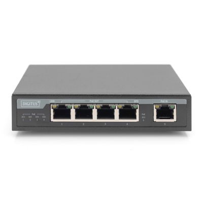 Prekidač DIGITUS ZUB DIGITUS Indoor PoE Extender (60 W PoE, 4 1000Base-T PoE portova, 6 Gbps backplane bandwidth, 2MB packet buffer)-0