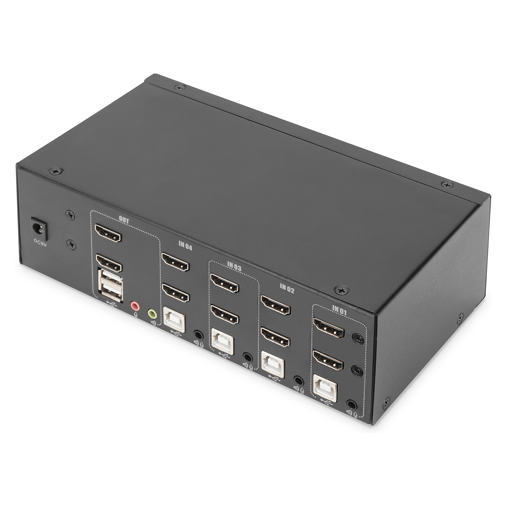 Kvm / audio / USB switch DIGITUS (4 porta)-2