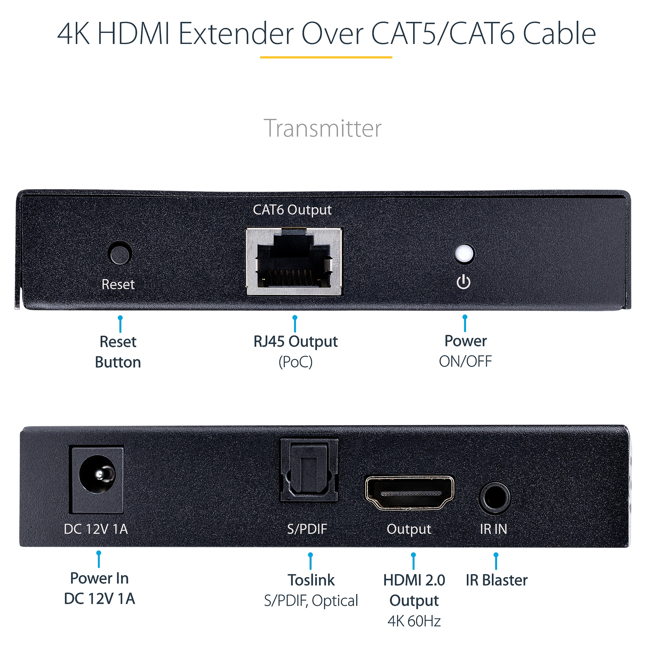 HDMI Extender STARTECH.COM ST121HD20V (4K 60Hz, HDR, do 70m, HDMI preko CAT6)-11