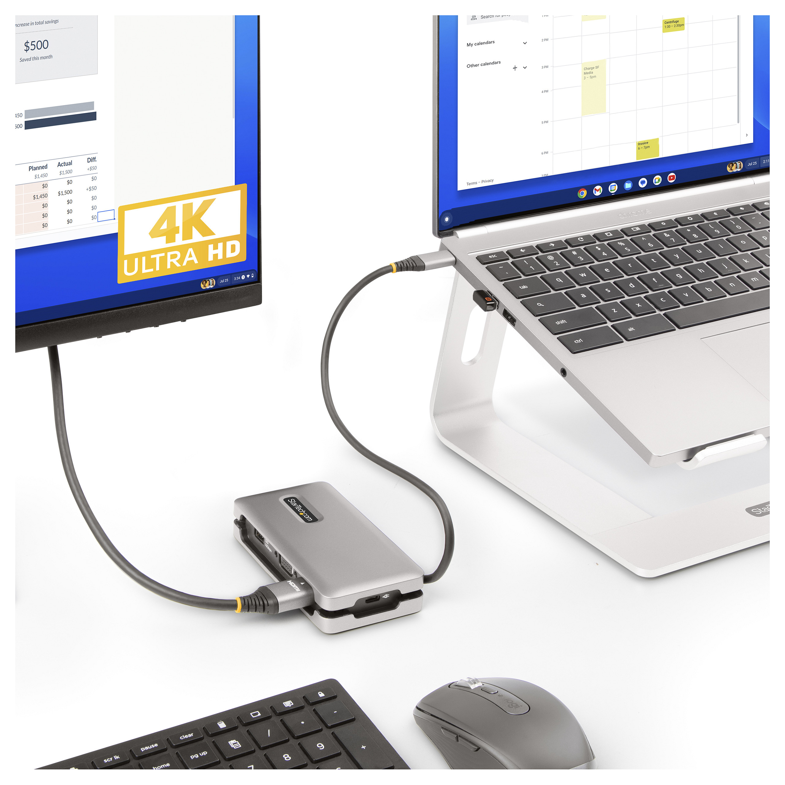 USB-C Multiport Adapter STARTECH.COM 102B-USBC-MULTIPORT (4K 60Hz HDMI/VGA, 100W PD, 3-portni USB Hub, GbE)-13