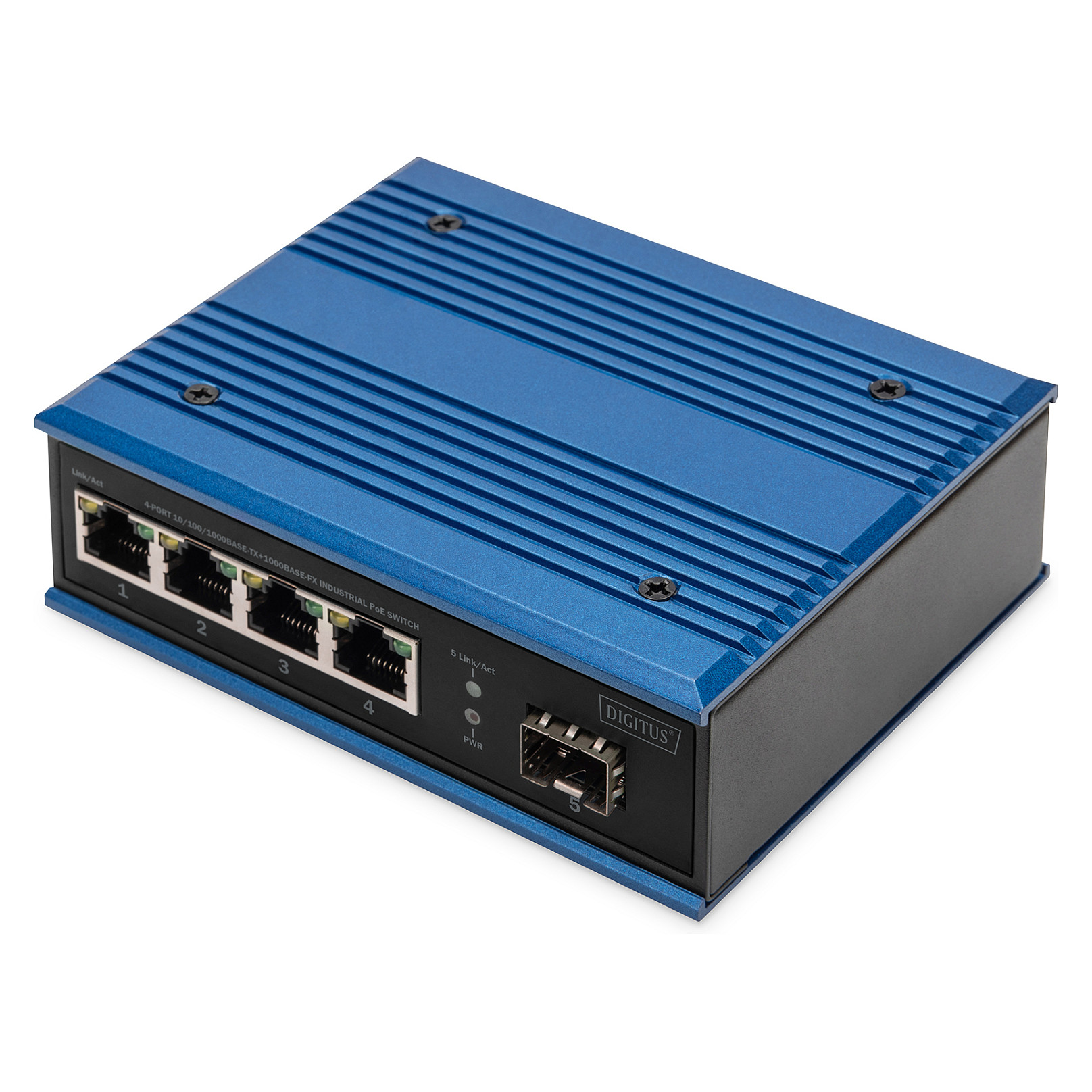Industrijski mrežni preklopnik DIGITUS DN-651141 (5-portni, 4x PoE Gigabit, 1x SFP)-4