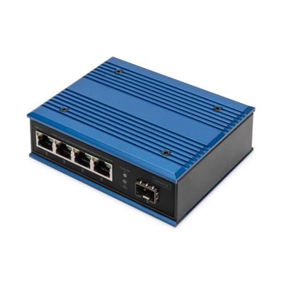 Industrijski mrežni preklopnik DIGITUS DN-651141 (5-portni, 4x PoE Gigabit, 1x SFP)-0