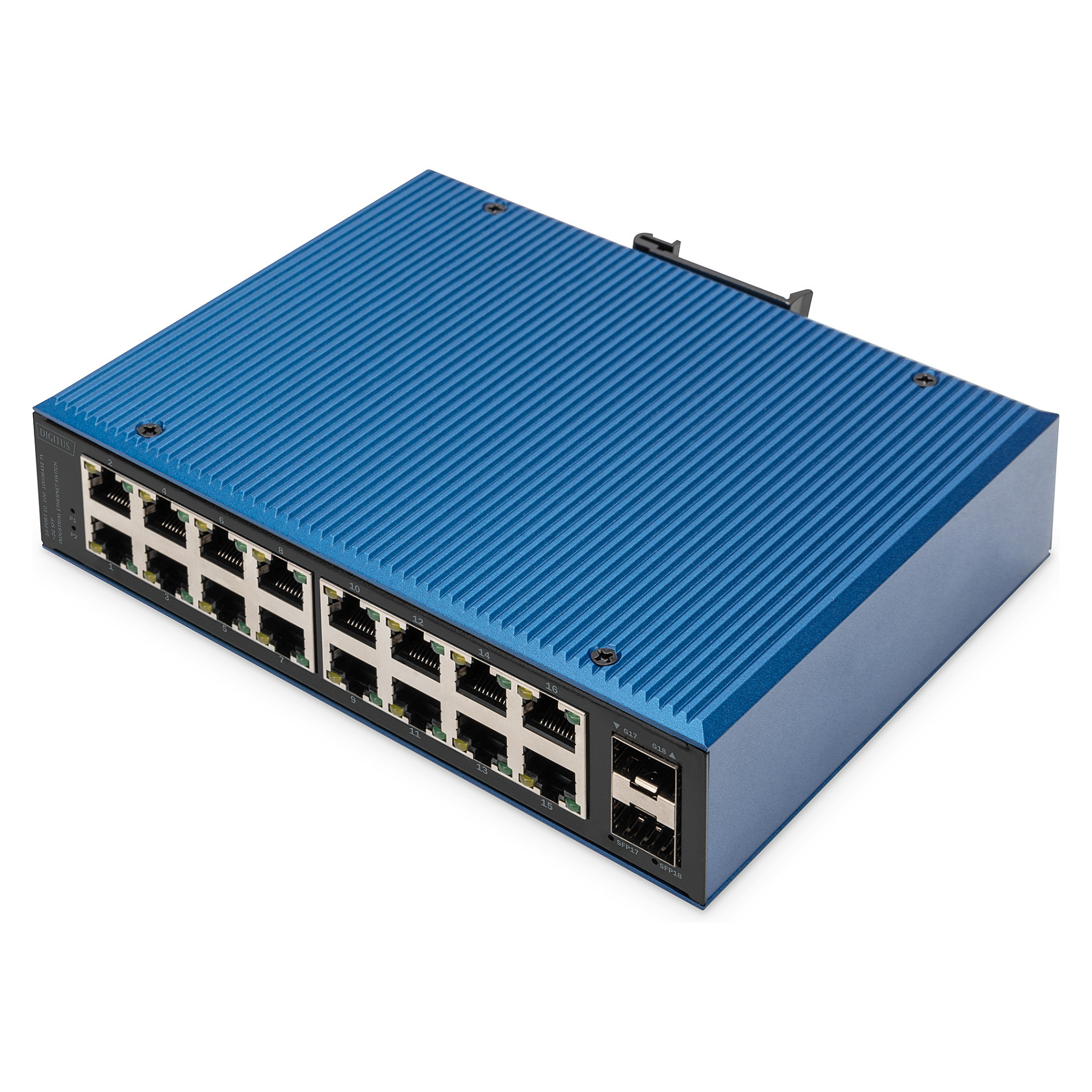 Industrijski mrežni switch DIGITUS DN-651141 (18-portni, 16x Gigabit RJ45, 2x SFP, Unmanaged, IP40)-4
