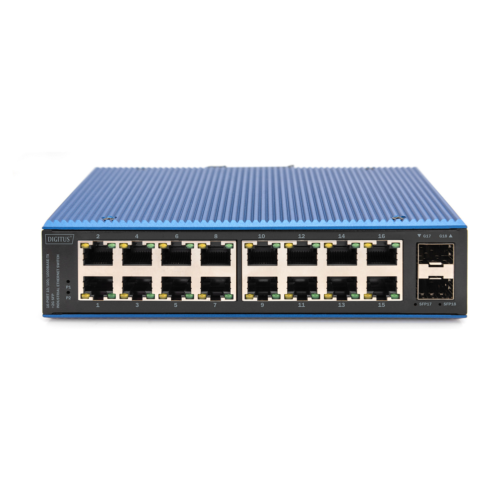 Industrijski mrežni switch DIGITUS DN-651141 (18-portni, 16x Gigabit RJ45, 2x SFP, Unmanaged, IP40)-6