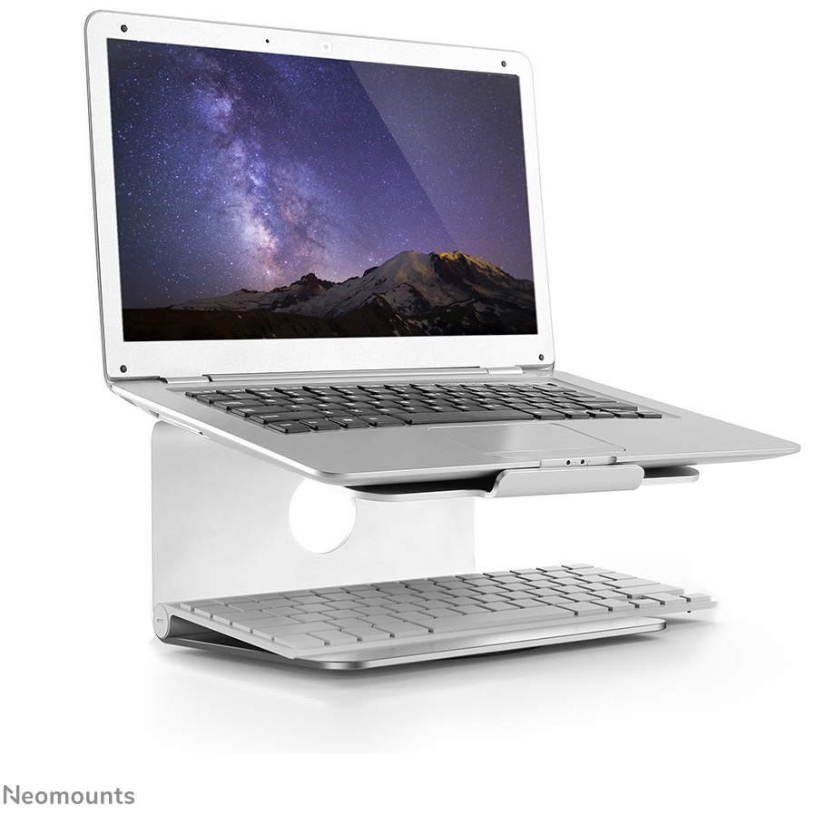Stalak za laptop NEOMOUNTS NSLS050 (za 10-17", rotacija 360°, brušeni aluminij, srebrni)-14