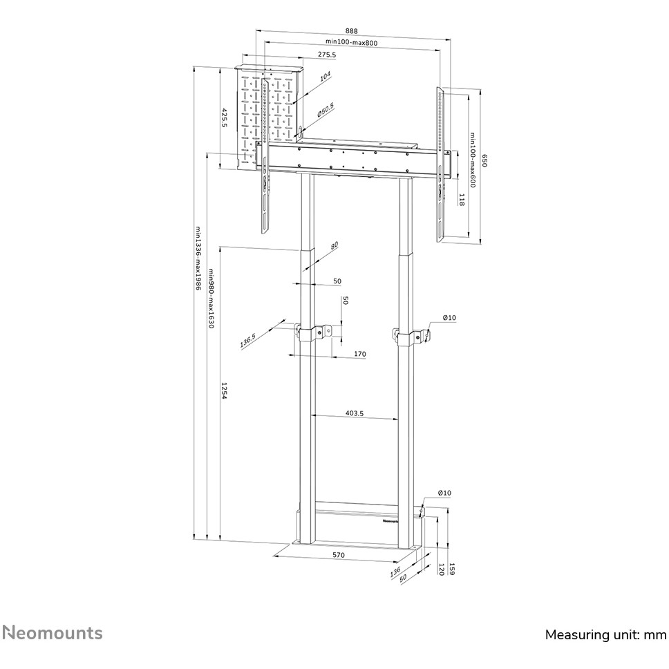 Nosač za TV zidni WL55-875WH1 MOVE Lift (37"- 100", do 110 kg, motorizirani)-22