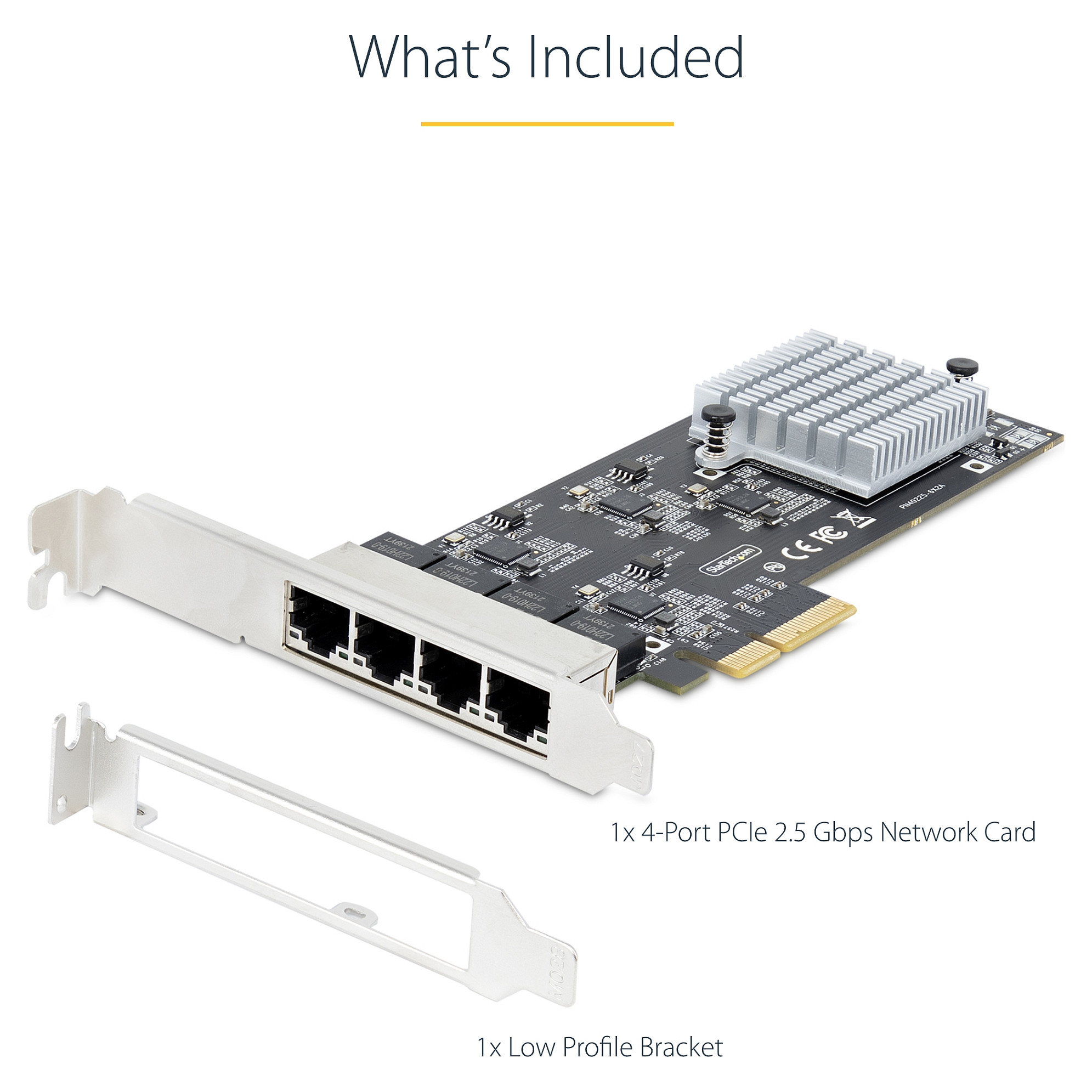 Mrežna kartica STARTECH.COM ST2500MPEX4, 4-portna 2.5GbE PCIe, Intel I225-V-8