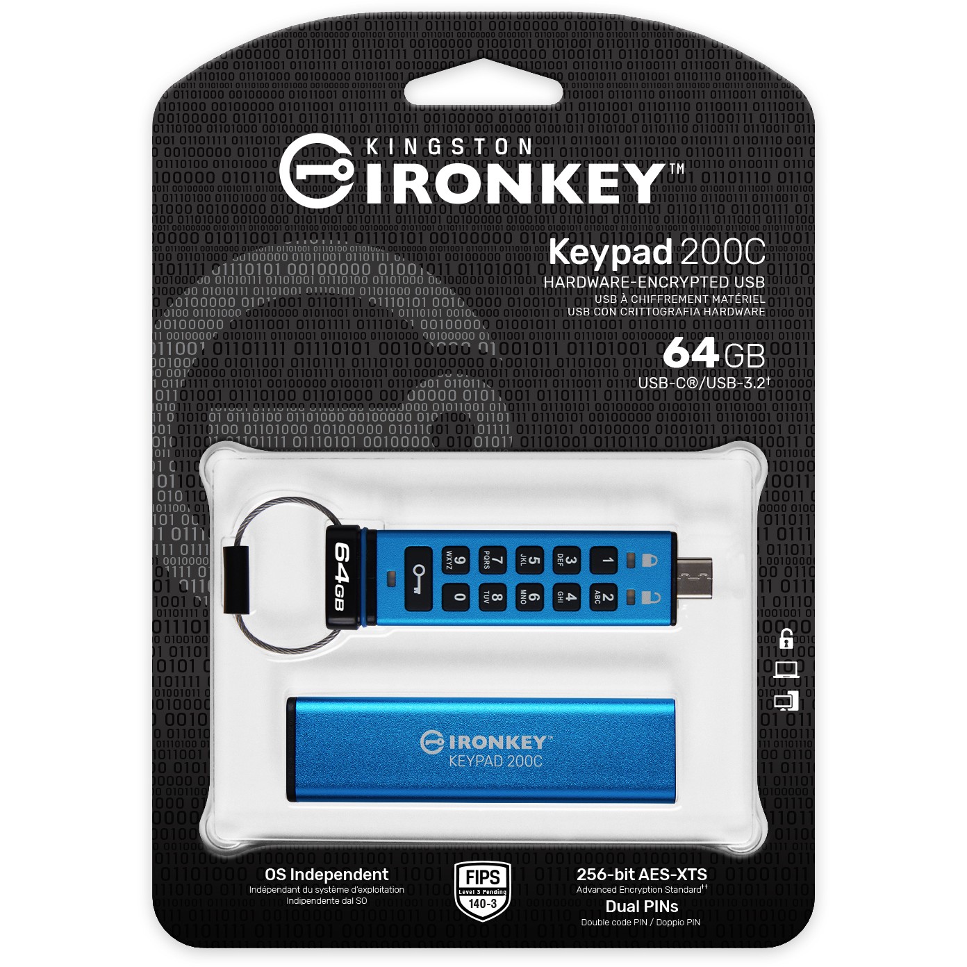 USB memorija KINGSTON IronKey Keypad 200C (64 GB)-3