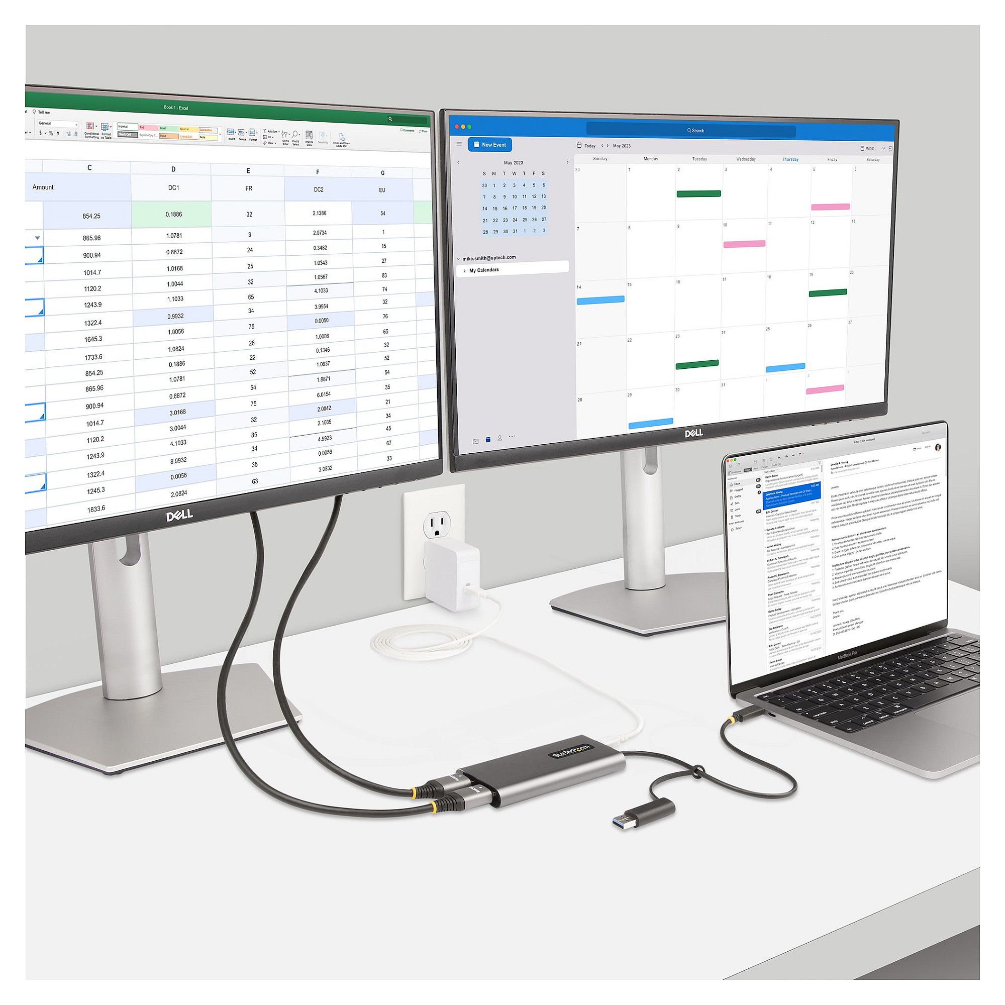 USB-C na Dual HDMI adapter STARTECH.COM 132-USBC-HDMI-ADPT (2x 4K 60Hz, 100W PD, USB-A kompatibilan)-14