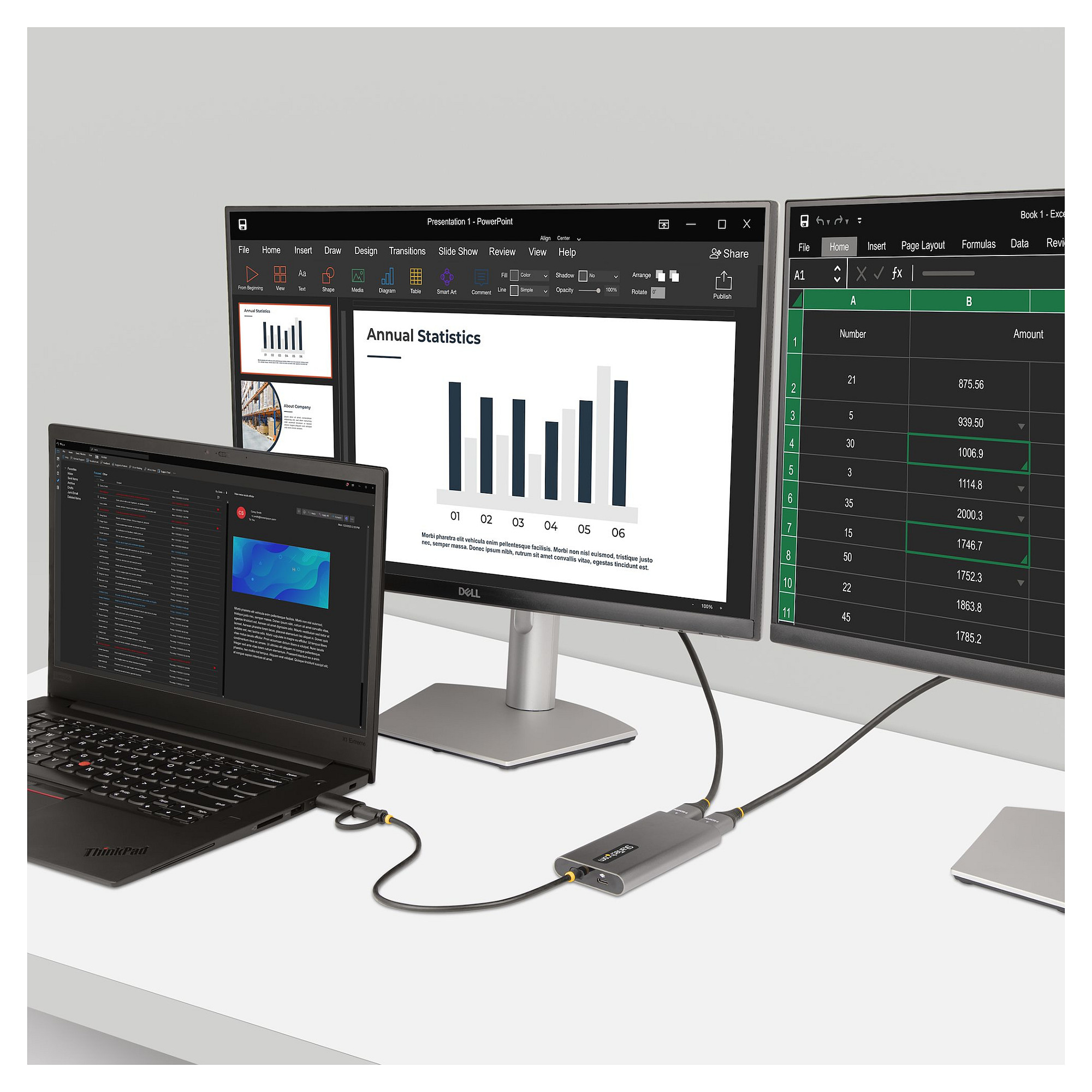 USB-C na Dual HDMI adapter STARTECH.COM 132-USBC-HDMI-ADPT (2x 4K 60Hz, 100W PD, USB-A kompatibilan)-15