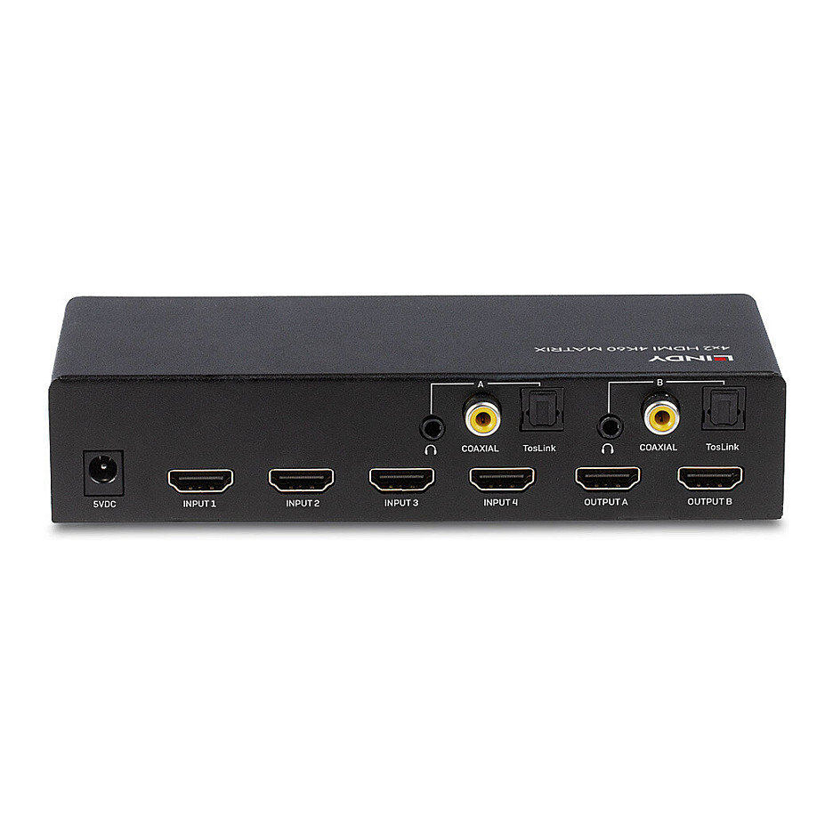 HDMI 2.0 18G Matrix preklopnik LINDY (4x2, 4K Ultra HD 60 Hz, High Dynamic Range, HDCP 2.2, 3.5 mm audio port)-6