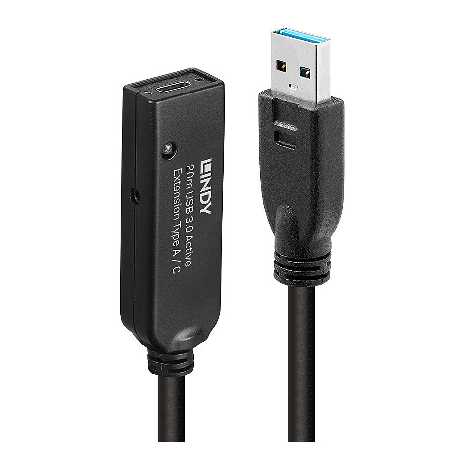 Aktivni produžni kabel LINDY USB 3.2 Gen 1 20m (USB-A na USB-C)-1