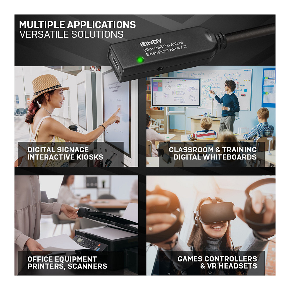 Aktivni produžni kabel LINDY USB 3.2 Gen 1 20m (USB-A na USB-C)-7