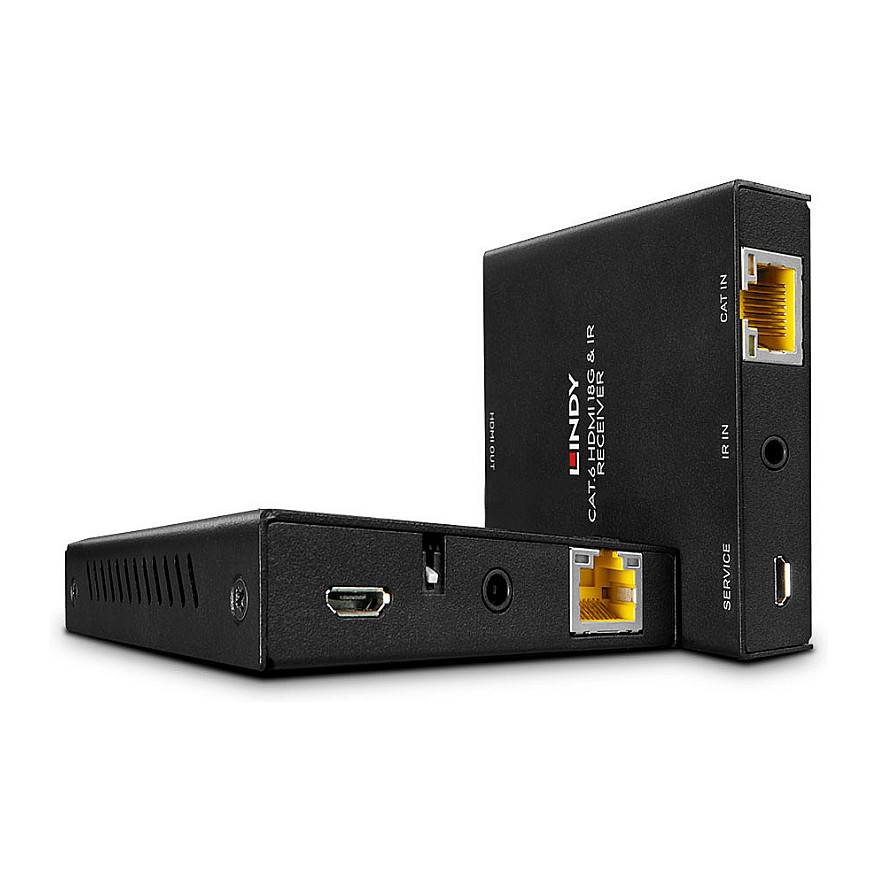 Ekstender LINDY (Cat.6 HDMI 18G & IR produživač s PoC i pretljom izlaza, odašiljač i prijemnik, video/audio/infracrveni/napajanje produživač)-8