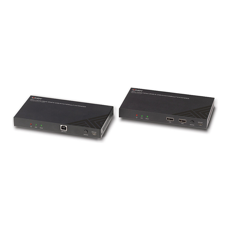 HDMI Extender LINDY 100m HDBaseT KVM (4K@60Hz, USB 2.0, PoC, IR, RS-232)-8