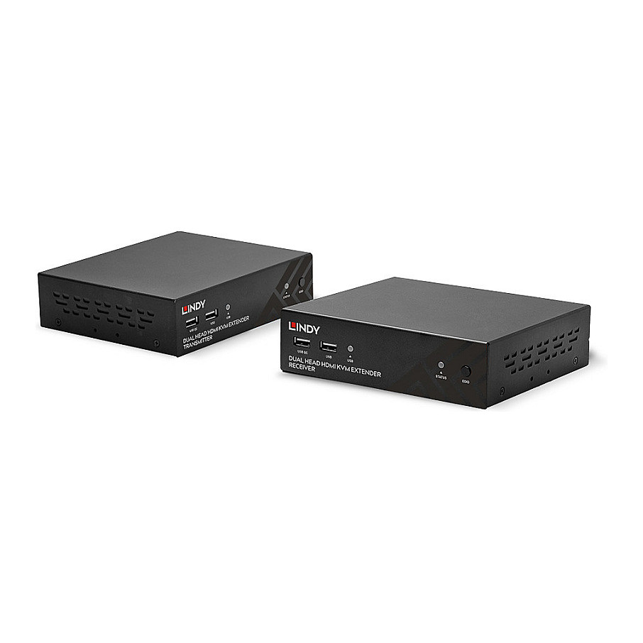 KVM Extender LINDY 100m Cat.6 Dual Head HDMI, USB & RS-232, HDBaseT 2.0-9