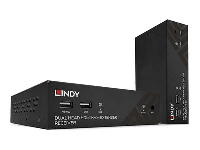 KVM Extender LINDY 100m Cat.6 Dual Head HDMI, USB & RS-232, HDBaseT 2.0-5