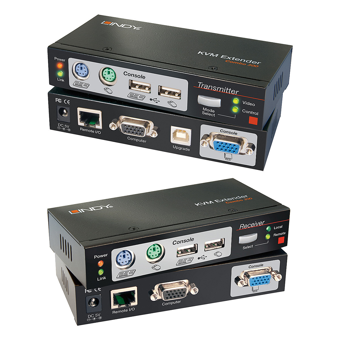 KVM Extender LINDY Cat.5 Combo 300 (300m, VGA, USB, PS/2)-1