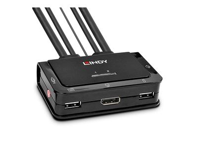 Kvm / audio prekidač LINDY 2 Port DisplayPort 1.2, USB 2.0 & Audio Cable KVM Switch (2 porta)-3