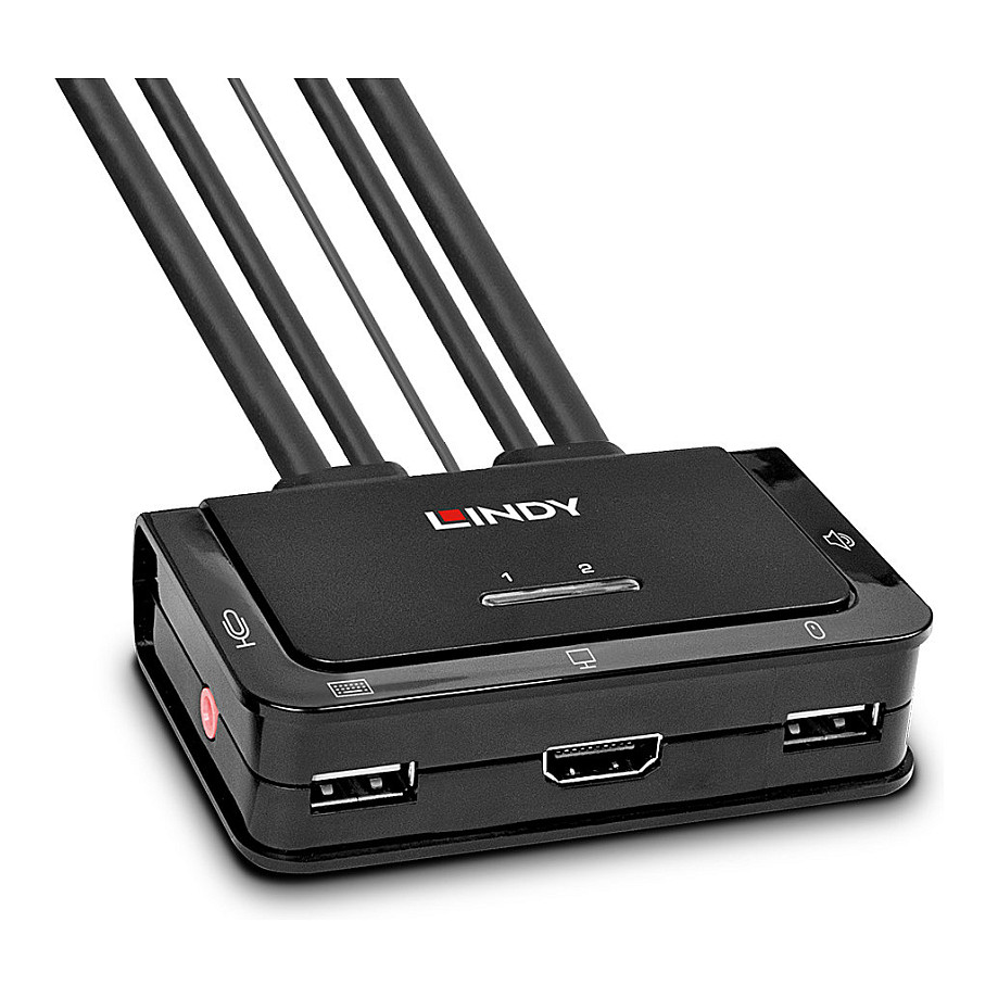 KVM preklopnik LINDY 2-portni, HDMI 2.0, USB 2.0 & Audio-5