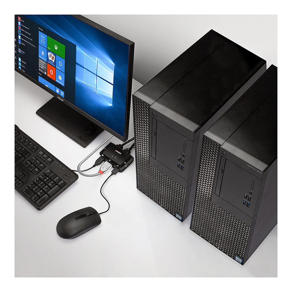 KVM preklopnik LINDY 2-portni, HDMI 2.0, USB 2.0 & Audio-7