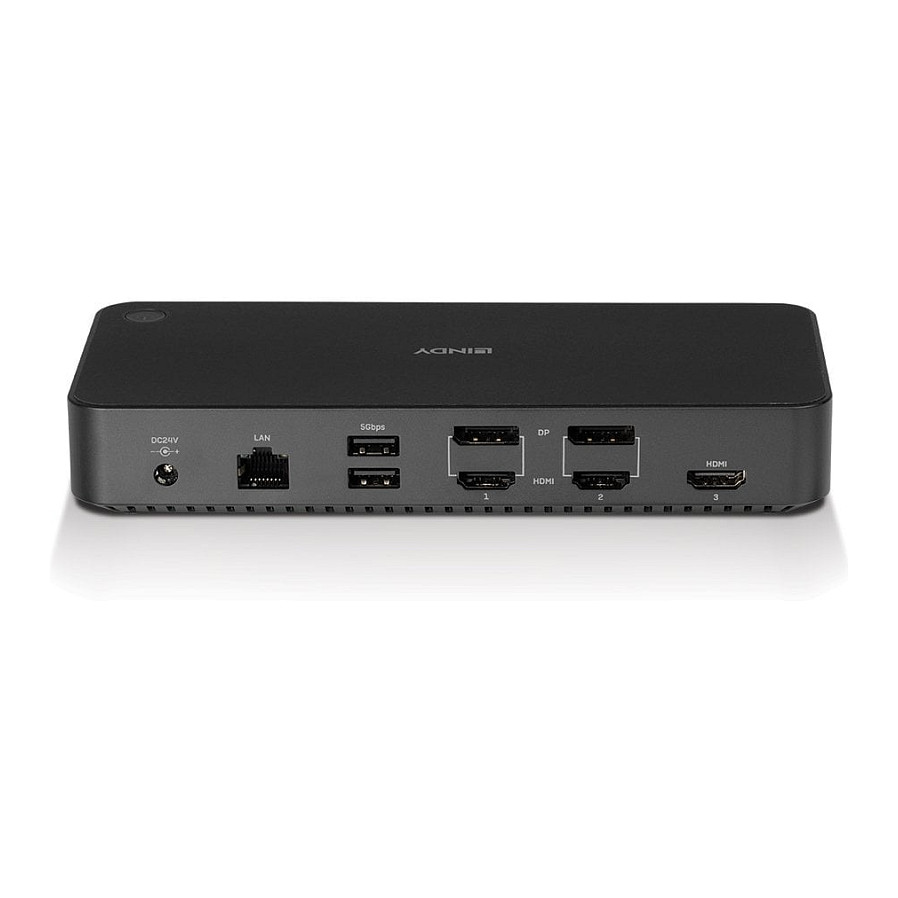 Docking stanica LINDY DST Pro Universal (USB-C, 3x HDMI, 2x DP, 100W PD)-5