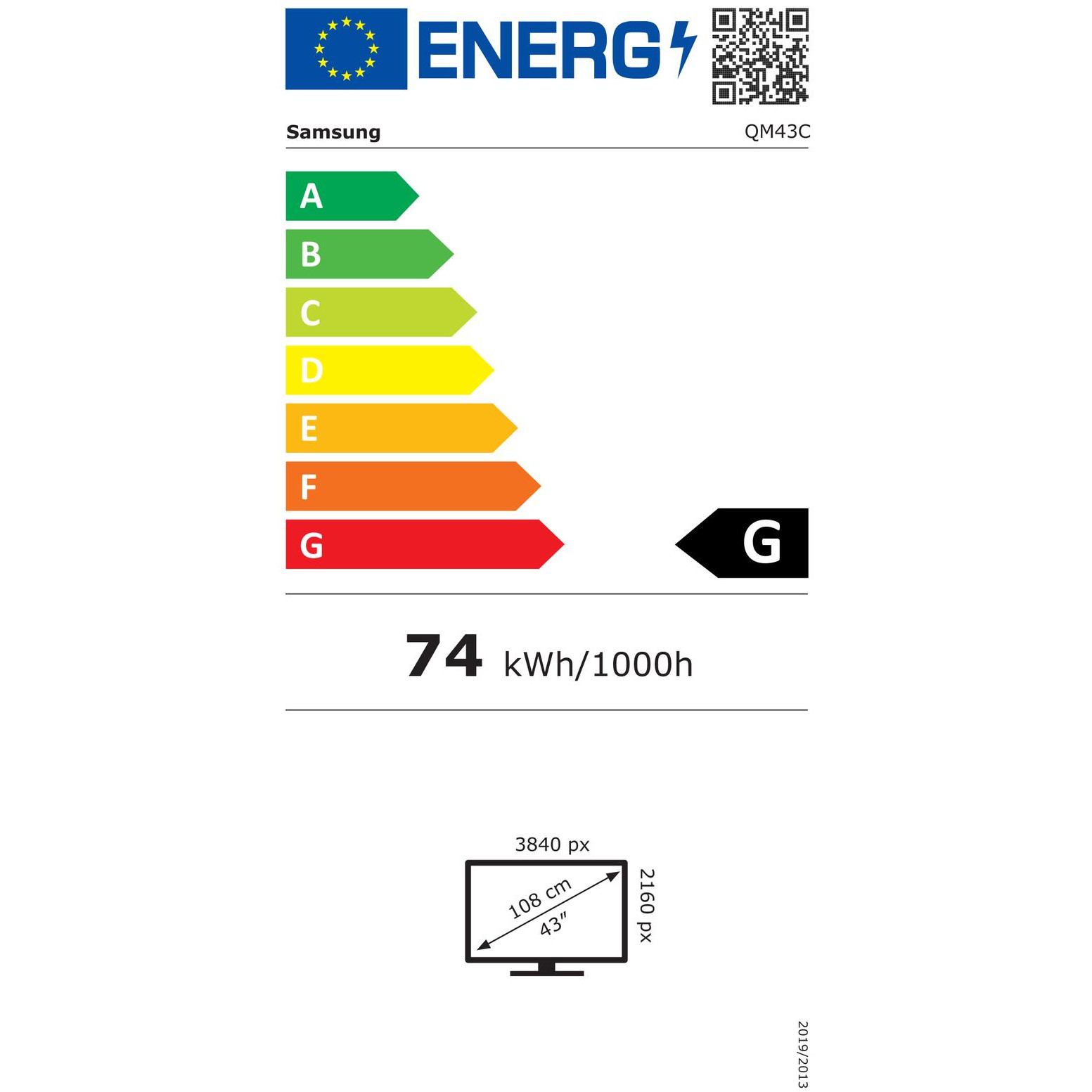 LED zaslon SAMSUNG QM43C QMC Series (43", Crystal UHD, 4K, za digitalno oglašavanje)-16