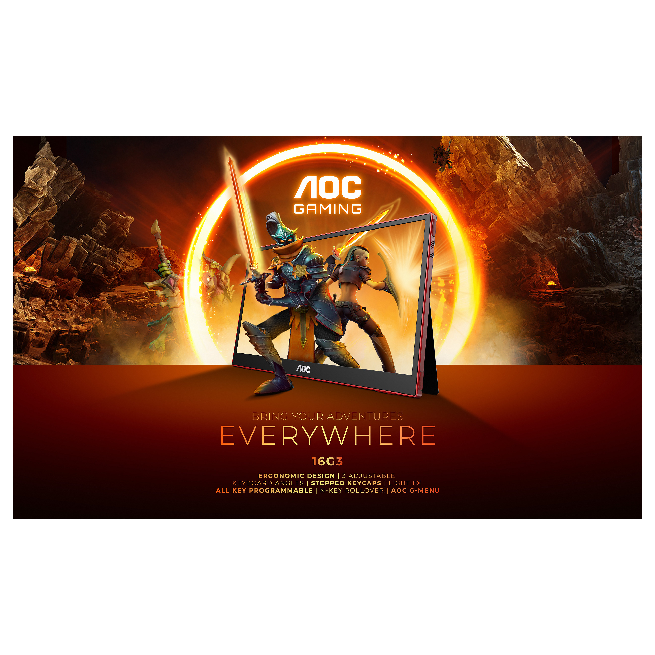 Monitor AOC 16G3 (15,6" IPS, 144Hz, 1920x1080 FHD, gaming, prijenosni) crni-28