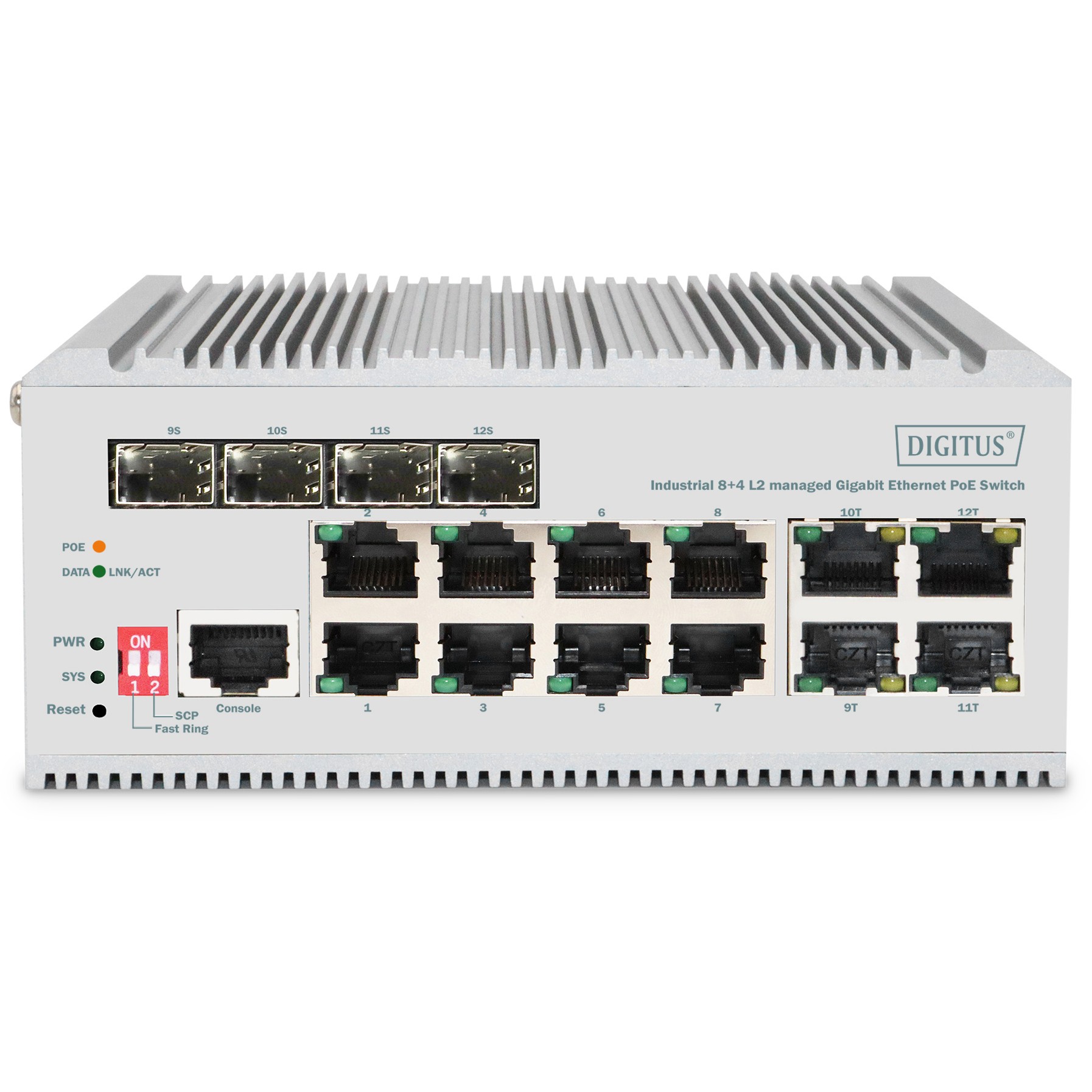 Switch DIGITUS Gigabit Ethernet PoE 8+4 (industrijski)-4