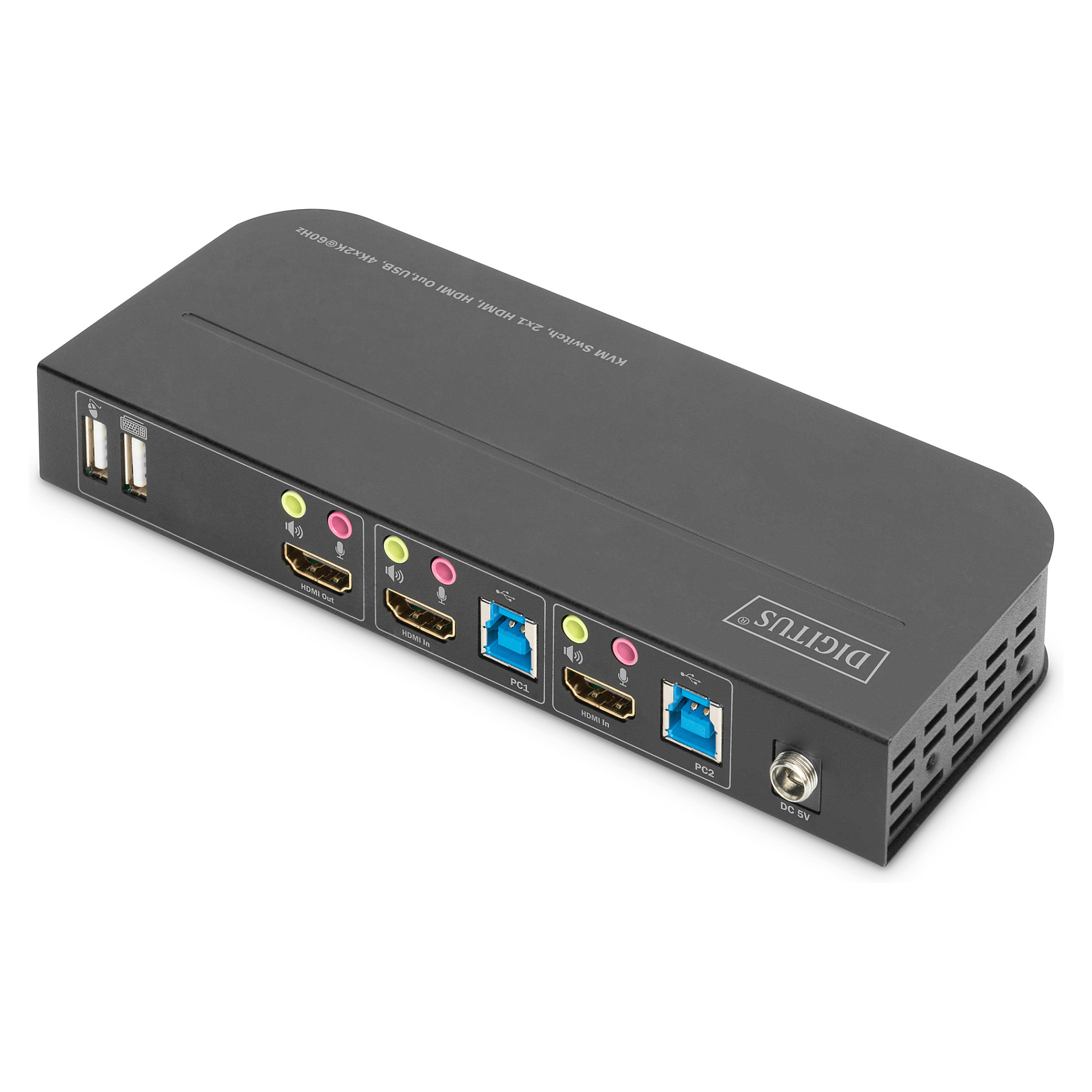 KVM Switch DIGITUS (4k 60hz, hdmi, usb 3.0, hdr)-5